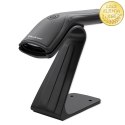 Qoltec Skaner czytnik kodów kreskowych + stojak na skaner | 1D | USB
