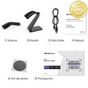 Qoltec Skaner czytnik kodów kreskowych + stojak na skaner | 1D | USB