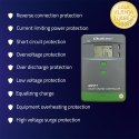 Qoltec Solarny regulator ładowania MPPT z czujnikiem temperatury 30A |12V / 24V | LCD | 2 x USB | Bluetooth | APP | GEL | LiFePO