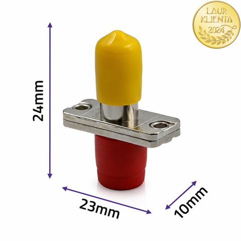 Qoltec Adapter hybrydowy FC/UPC - ST/UPC | Simplex | Multimode