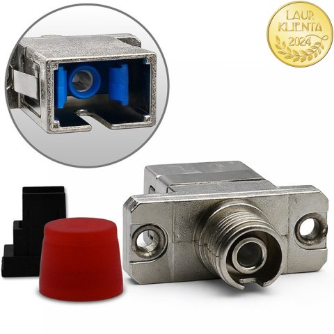 Qoltec Adapter hybrydowy SC/UPC - FC/UPC | Simplex | Singlemode