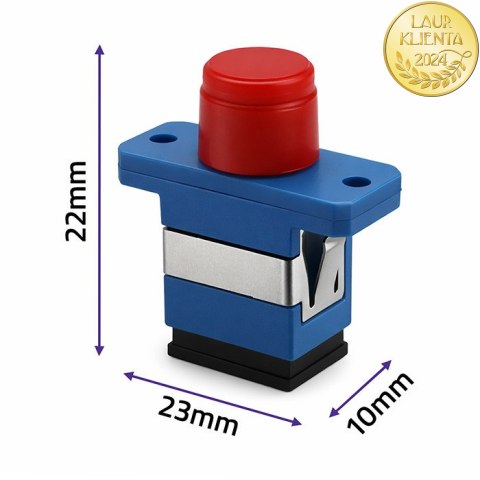 Qoltec Adapter hybrydowy SC/UPC - ST/UPC | Simplex | Multimode