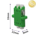 Qoltec Adapter światłowodowy LC/APC | Duplex | Singlemode