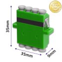 Qoltec Adapter światłowodowy LC/APC | Quad | Singlemode