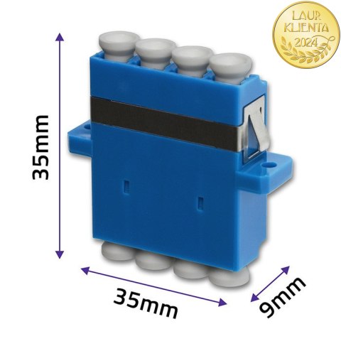 Qoltec Adapter światłowodowy LC/UPC | Quad | Singlemode