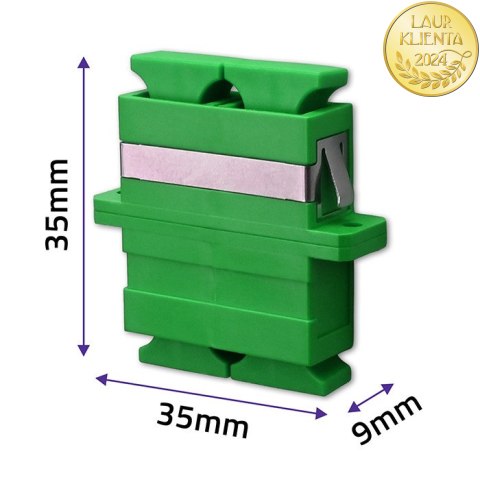 Qoltec Adapter światłowodowy SC/APC | Duplex | Singlemode