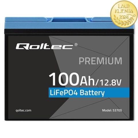 Qoltec Akumulator LiFePO4 Litowo-Żelazowo-Fosforanowy | 12.8V | 100Ah | 1280Wh | BMS