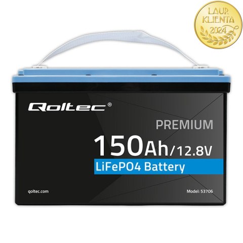 Qoltec Akumulator LiFePO4 Litowo-Żelazowo-Fosforanowy | 12.8V | 150Ah | 1920Wh| BMS