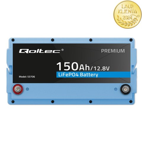 Qoltec Akumulator LiFePO4 Litowo-Żelazowo-Fosforanowy | 12.8V | 150Ah | 1920Wh| BMS