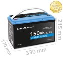 Qoltec Akumulator LiFePO4 Litowo-Żelazowo-Fosforanowy | 12.8V | 150Ah | 1920Wh| BMS