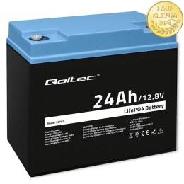 Qoltec Akumulator LiFePO4 Litowo-Żelazowo-Fosforanowy | 12.8V | 24Ah | 307.2Wh | BMS