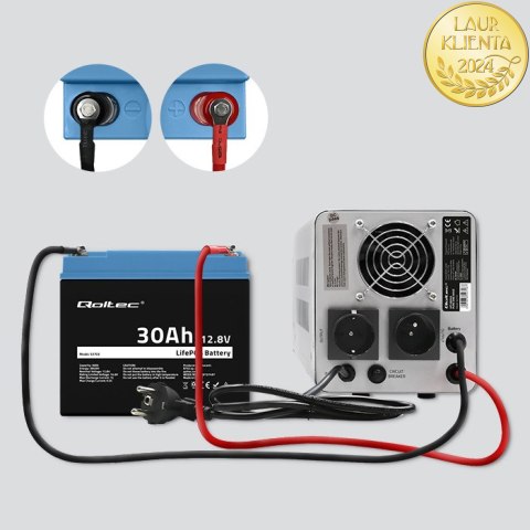Qoltec Akumulator LiFePO4 Litowo-Żelazowo-Fosforanowy | 12.8V | 30Ah | 384Wh | BMS