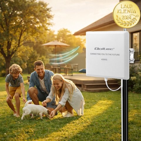 Qoltec Antena 4G 5G LTE | 9dBi | kierunkowa | zewnętrzna | SMA | wodoodporna | 3m