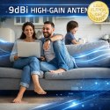 Qoltec Antena 4G 5G LTE | 9dBi | kierunkowa | zewnętrzna | SMA | wodoodporna | 3m