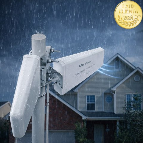 Qoltec Antena 4G 5G LTE | 9dBi | kierunkowa | zewnętrzna | N female | wodoodporna | 3m