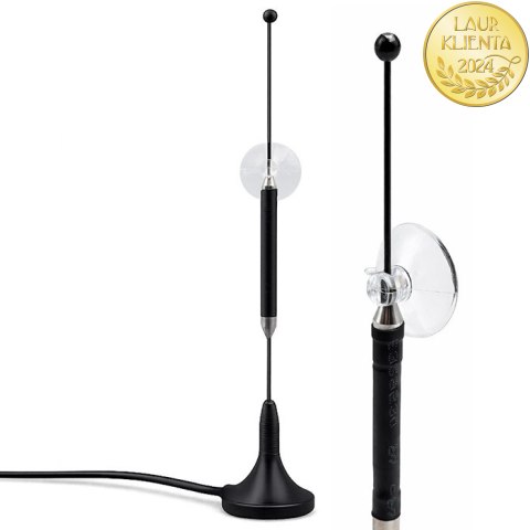 Qoltec Antena 4G LTE z podstawą magnetyczną| 5dBi | dookólna | wewnętrzna | 600-2700 MHz | SMA | 3m