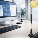 Qoltec Antena 4G LTE z podstawą magnetyczną| 5dBi | dookólna | wewnętrzna | 600-2700 MHz | SMA | 3m