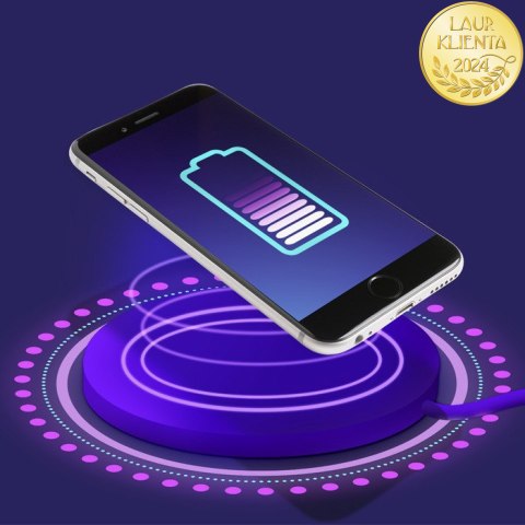 Qoltec Bezprzewodowa ładowarka indukcyjna RING | Qualcomm QuickCharge 3.0 10W | Szary