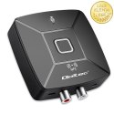 Qoltec Bezprzewodowy transmiter odbiornik Audio HiFi Home&Car| Bluetooth 6.0 | NFC | 2 x RCA | 1 x AUX MiniJack 3.5mm| Mikrofon