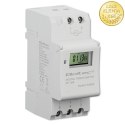 Qoltec Elektroniczny programator czasowy TIMER na szynę DIN z wbudowaną baterią | Haromonogram 7 dni | 16 programów
