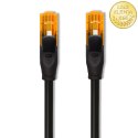 Qoltec Kabel Patchcord UTP | CAT6 | 2 x RJ-45 | High speed 1Gb/s | Pozłacane styki | 15m | czarny