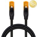 Qoltec Kabel Patchcord UTP | CAT6 | 2 x RJ-45 | High speed 1Gb/s | Pozłacane styki | 25m | czarny