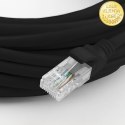 Qoltec Kabel Patchcord sieciowy skrętka UTP | CAT6 | High speed 1Gb/s | LAN | 50m | czarny