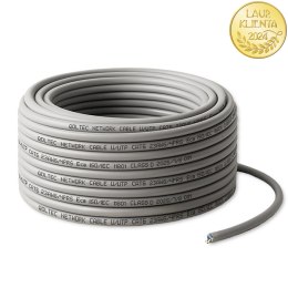 Qoltec Kabel Patchcord sieciowy skrętka UTP| Miedziany Cu |CAT6 | High speed 1Gb/s | LAN | 25m | szary