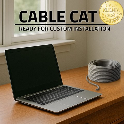 Qoltec Kabel Patchcord sieciowy skrętka UTP| Miedziany Cu |CAT6 | High speed 1Gb/s | LAN | 50m | szary