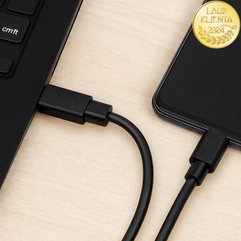 Qoltec Kabel USB 2.0 typ C męski | USB 2.0 typ C męski | 1.4m | Czarny