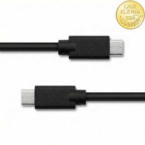 Qoltec Kabel USB 2.0 typ C męski | USB 2.0 typ C męski | 2.5m | Czarny
