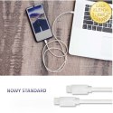 Qoltec Kabel USB 2.0 typ C męski | USB 2.0 typ C męski | 2m | Biały