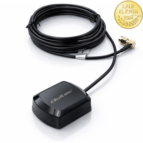 Qoltec Mobilna Antena GPS GLONASS z podstawą magnetyczną | dookólna | 28dBi | SMA RA