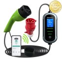 Qoltec Mobilna ładowarka do samochodu elektrycznego EV z regulacją 2w1 Typ2 | 22kW | 400V | CEE 32A | Wi-fi | TUYA | SMART LIFE 