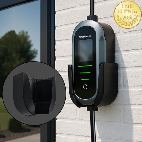Qoltec Mobilna ładowarka do samochodu elektrycznego EV z regulacją 2w1 Typ2 | 22kW | 400V | CEE 32A | Wi-fi | TUYA | SMART LIFE 