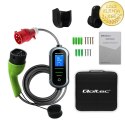 Qoltec Mobilna ładowarka do samochodu elektrycznego EV z regulacją 2w1 Typ2 | 22kW | 400V | CEE 32A | Wi-fi | TUYA | SMART LIFE 
