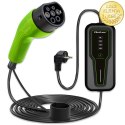 Qoltec Mobilna ładowarka do samochodu elektrycznego EV z regulacją 2w1 Typ2 | 3.5kW | 230V | SCHUKO 16A | LCD | Przenośna | 4m
