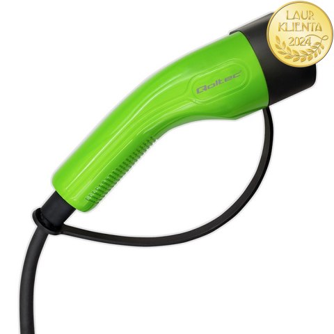 Qoltec Mobilna ładowarka do samochodu elektrycznego EV z regulacją 2w1 Typ2 | 3.5kW | 230V | SCHUKO 16A | LCD | Przenośna | 4m