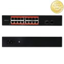 Qoltec Przełącznik sieciowy SWITCH Gigabit Ethernet PoE | 16x RJ45 | 2x SFP | 1000 Mb/s
