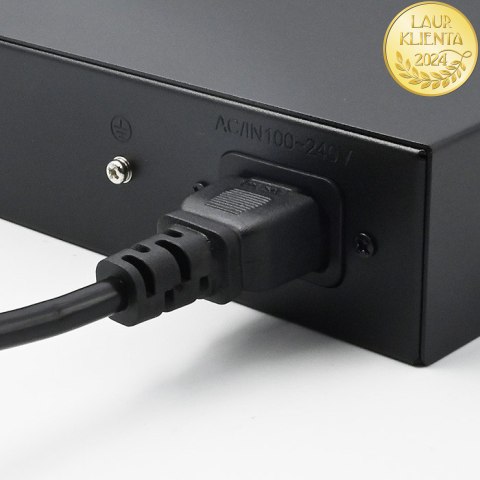 Qoltec Przełącznik sieciowy SWITCH Gigabit Ethernet PoE | 24x RJ45 | 2x SFP | 1000 Mb/s