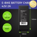 Qoltec Szybka Ładowarka do roweru elektrycznego 36V | 42V | 2A | 3P-GX16 | +kabel zasilający