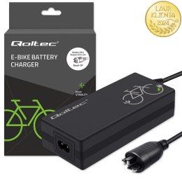 Qoltec Szybka Ładowarka do roweru elektrycznego 36V | 42V | 2A | wtyczka Bosch 3Pin +kabel zasilający