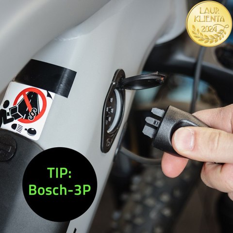 Qoltec Szybka Ładowarka do roweru elektrycznego 36V | 42V | 2A | wtyczka Bosch 3Pin +kabel zasilający