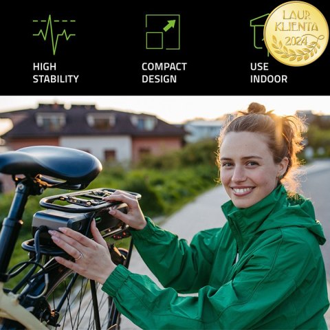 Qoltec Szybka Ładowarka do roweru elektrycznego 36V | 42V | 2A | wtyczka Bosch 3Pin +kabel zasilający