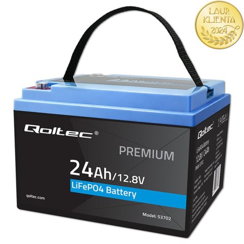 Qoltec Akumulator LiFePO4 Litowo-Żelazowo-Fosforanowy | 12.8V | 24Ah | 307.2Wh | BMS