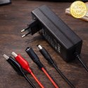 Qoltec Automatyczna ładowarka do akumulatora AGM GEL STD | Prostownik 12V | 2A | 24W | 5.5x2.1 | Kabel 1.8m