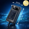 Qoltec Automatyczna ładowarka do akumulatora AGM GEL STD | Prostownik 12V | 2A | 24W | 5.5x2.1 | Kabel 1.8m
