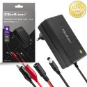 Qoltec Automatyczna ładowarka do akumulatora AGM GEL STD | Prostownik 12V | 2A | 24W | 5.5x2.1 | Kabel 1.8m