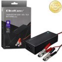 Qoltec Automatyczna ładowarka do akumulatora AGM GEL STD | Prostownik 24V | 2A | 48W | LED | Kabel 1.8m