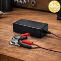 Qoltec Automatyczna ładowarka do akumulatora AGM GEL STD | Prostownik 24V | 2A | 48W | LED | Kabel 1.8m